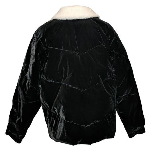 Peace Love World Women's Jacket Sz L Label Showstopper Coat Black A625702 - Picture 5 of 8